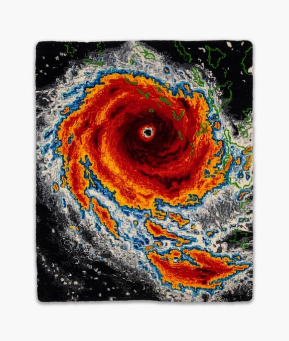 ‘Liquid Skies,’ 2022 Wool, tufted