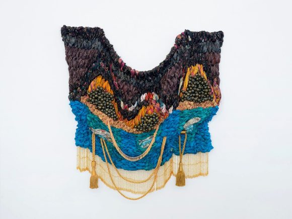 ‘an ordinary day, an extraordinary view,’ 2024 Vintage saris, tassels and trim