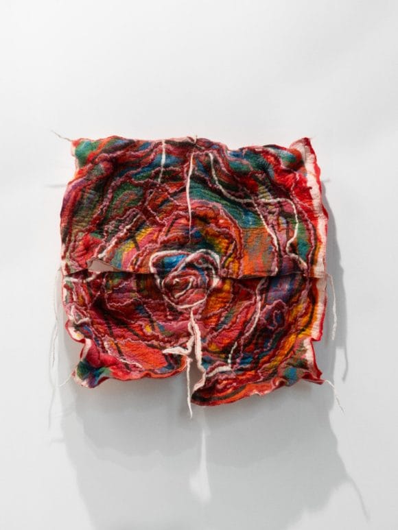 ‘Is Still a Rose,’ 2024 Hand-dyed wool, wire