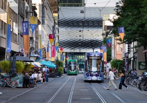 Urban tram street