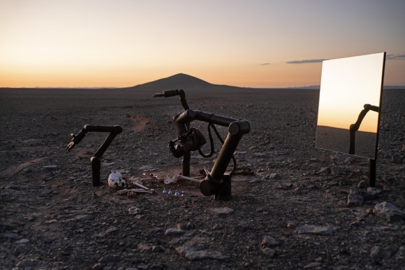 Robot desert scene