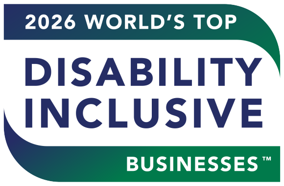 Logo of 2026 Disability Index, World's Top Disability Inclusive Business.