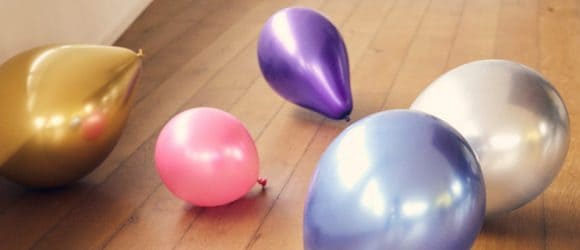Balloons on floor