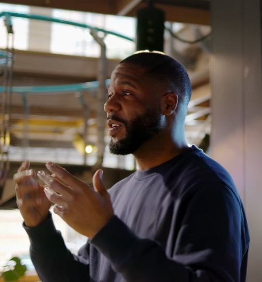 A man giving presentation