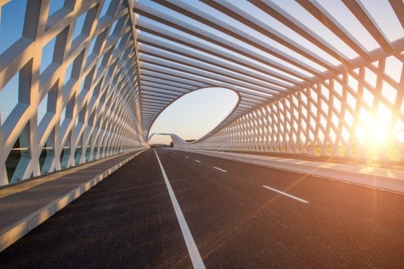 Beiqijia Bridge in sunlight