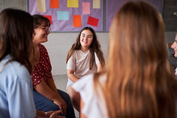 Students discussing