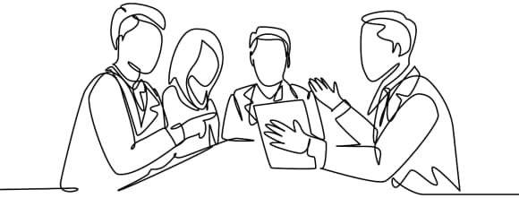 Illustration of doctors discussing