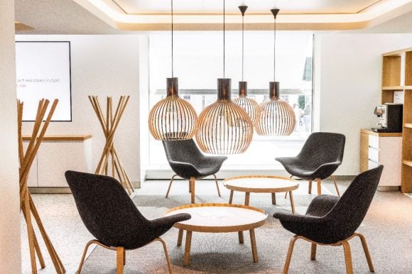 Waiting area at UBS St. Gallen