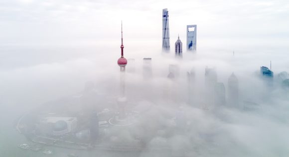 China Huangshan winter, snowy weather