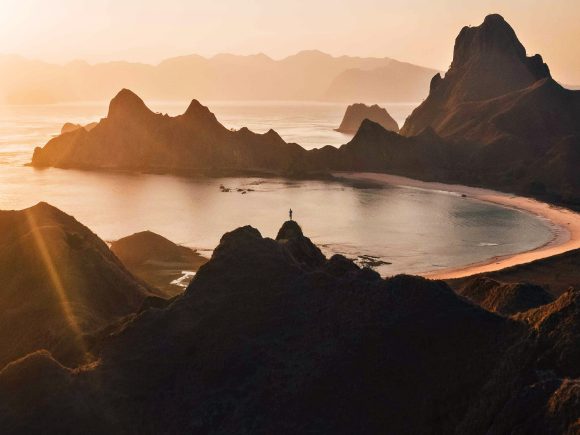 A stunning coastal landscape at sunrise