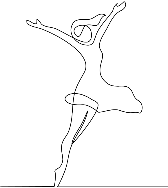 Illustration of woman jumping with joy