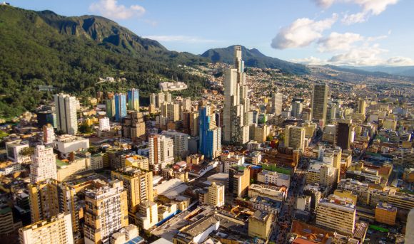 Vista de la ciudad en Colombia