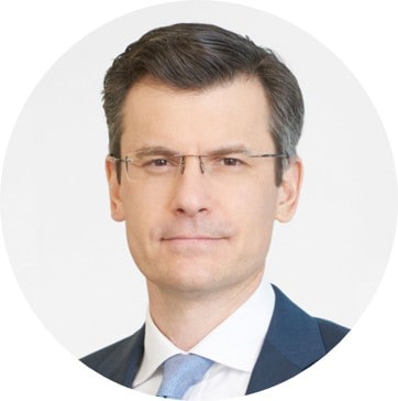 Retrato de Mark Haefele con el título de Chief Investment Officer