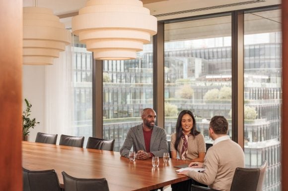 Couple meeting financial advisor