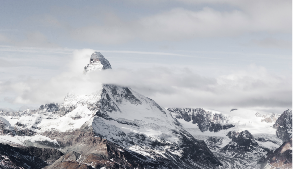 Snow covered Matterhorn Switzerland