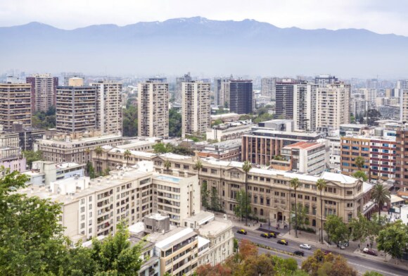 Vista da cidade de Santiago do Chile