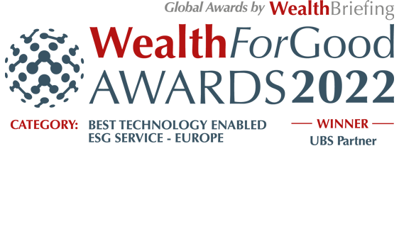 UBS Partner - Best Technology Enabled ESG Service - Europe (WealthBriefing 2022 Awards)