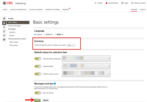 change default currency