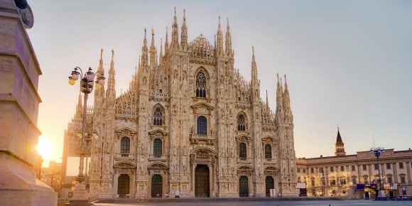 Milan Cathedral at sunrise