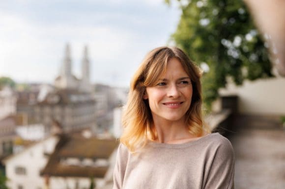 Woman with beautiful smile on her face