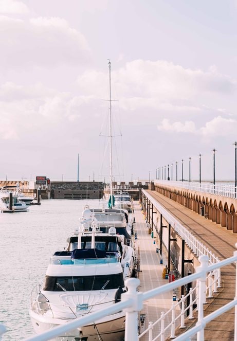 Yachts docked in Jersey