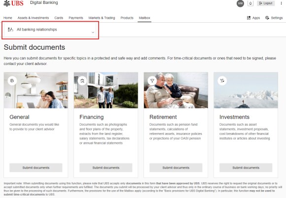 Dokumente einreichen