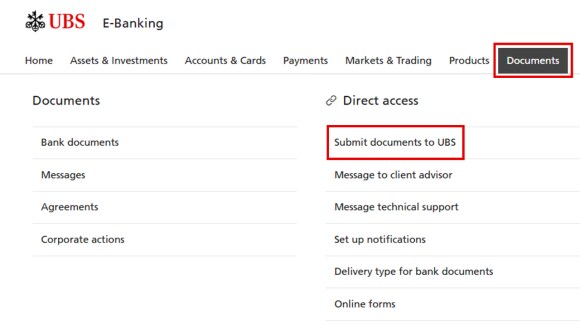 Dokumente einreichen