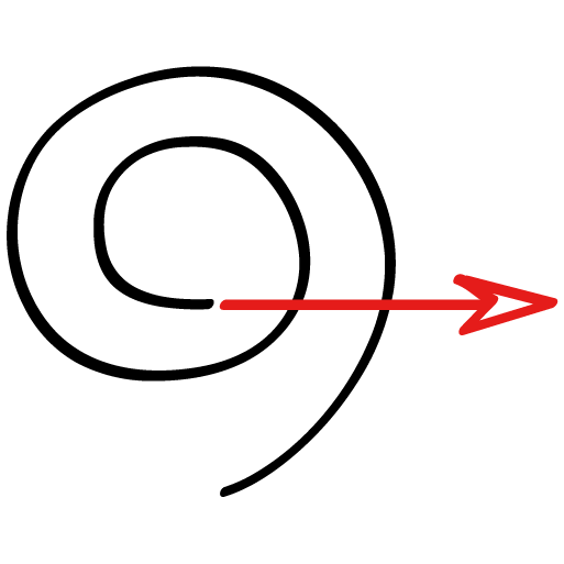 Graphic: circle with arrow