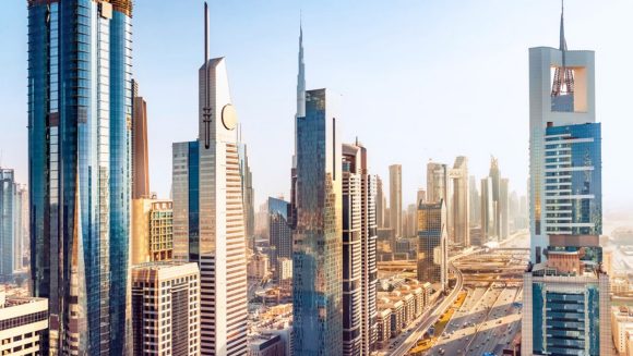 Container cargo ship at pier