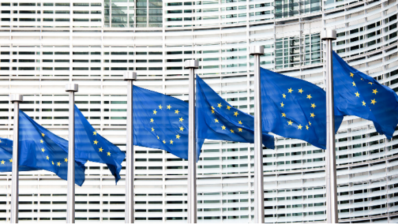 European union flags