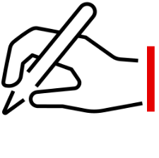 Handing written icon