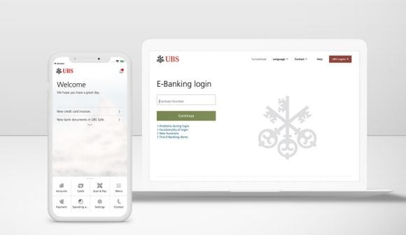 Screenshot of Ebanking and Mobile Banking