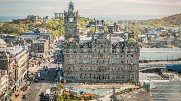 View of Edinburgh's Balmoral Hotel