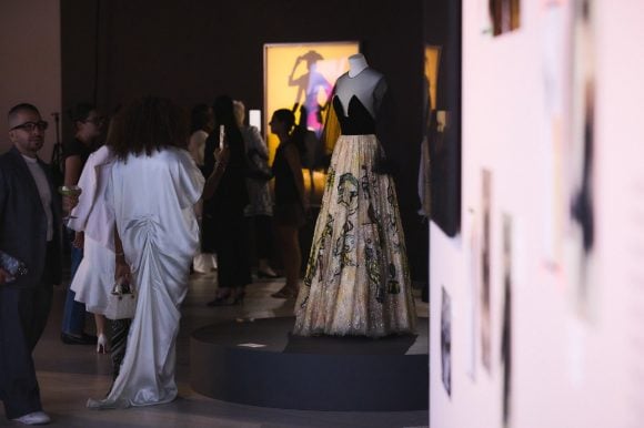 Guests admire the couture of Maria Grazia Chiuri