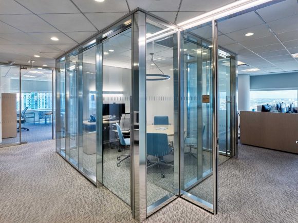 conferencing room with glass door