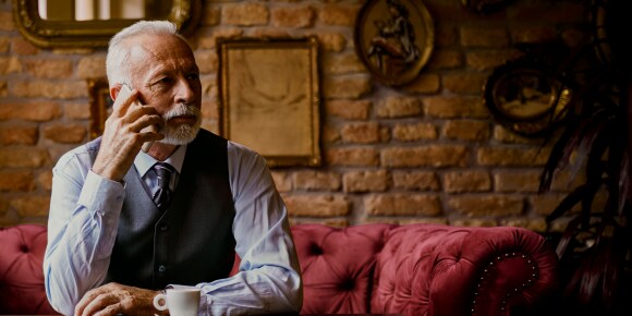 Man speaking on the phone