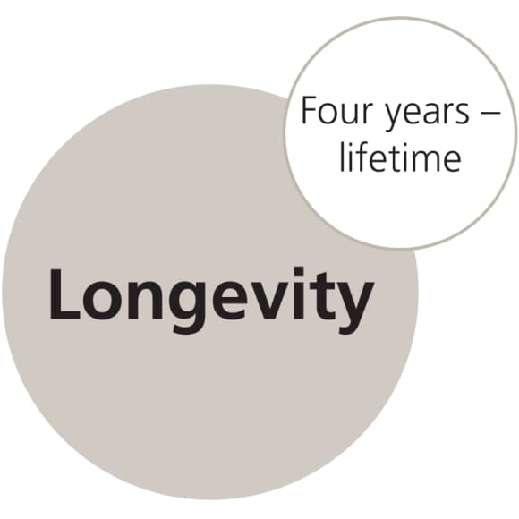 Fours years-lifetime: Longevity