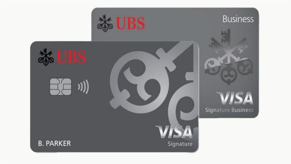 Photograph: Image of both UBS Visa Signature Credit Card and UBS Visa Signature Business Card
