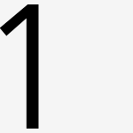 icon shows number one