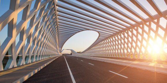 Beiqijia Bridge in sunlight