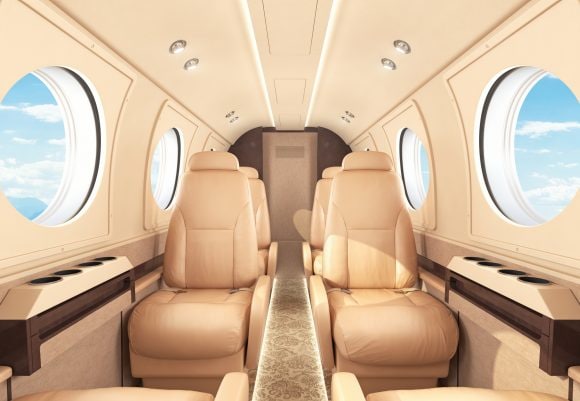 Interior of a business / private jet
