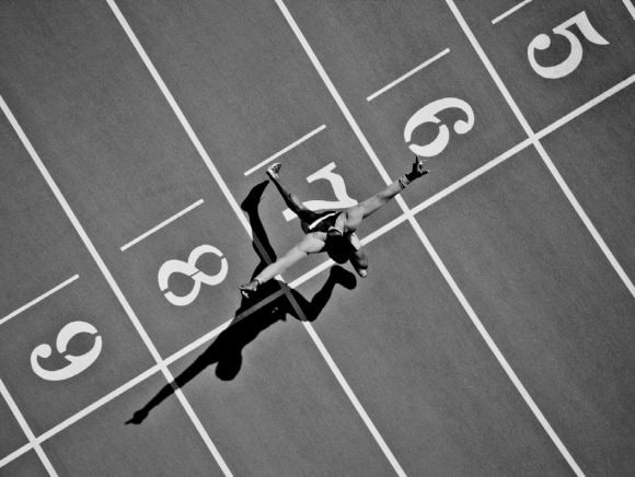 runner on track