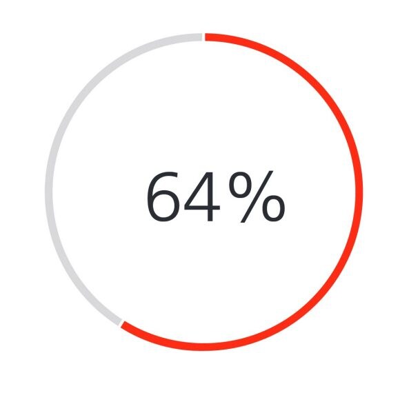 64 Percent struggle divide