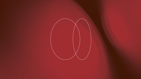 Abstract image with two circles