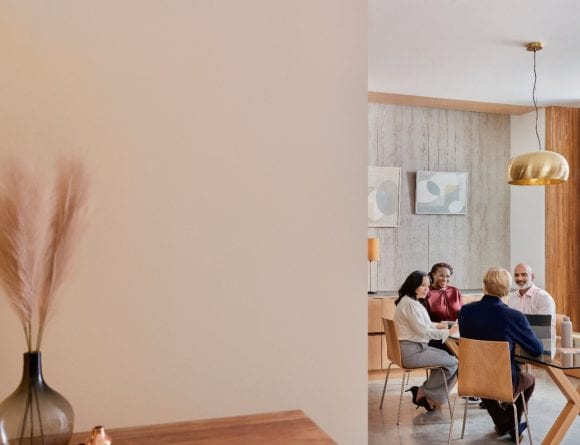 Professionals are discussing together