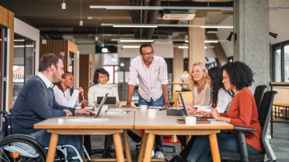 Companies-group of co-workers meeting